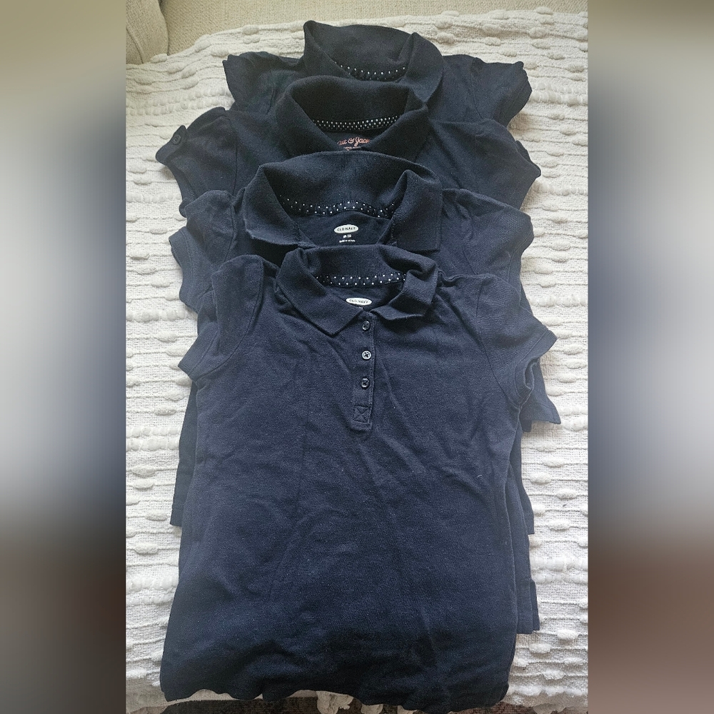 Navy Blue Polo Shirts And Skirts